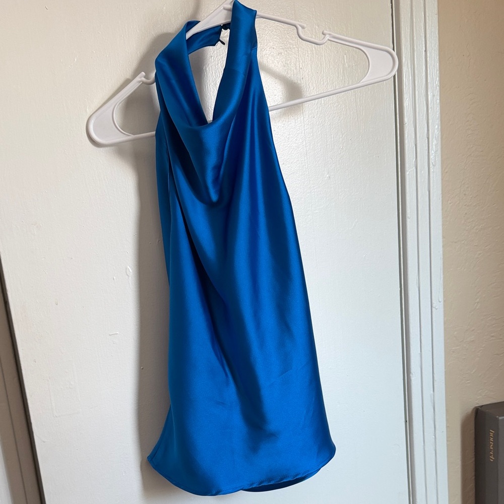 Zara Blue Halter Top